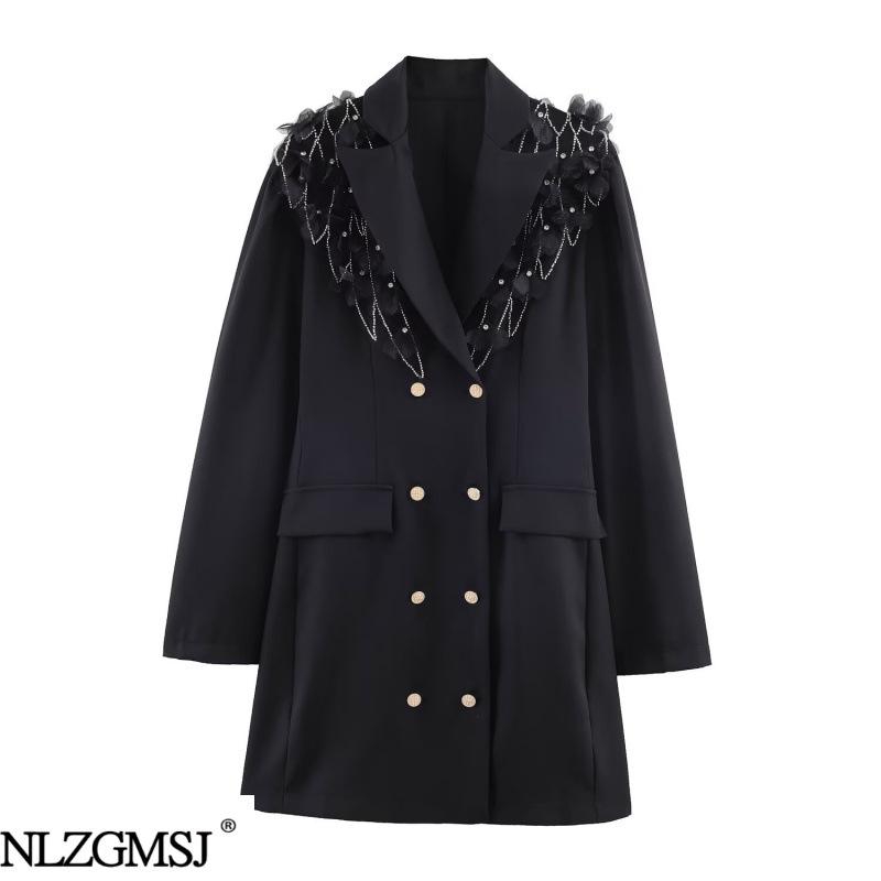 2026 Spring European & American Fashion 3D Decor Suit Dress