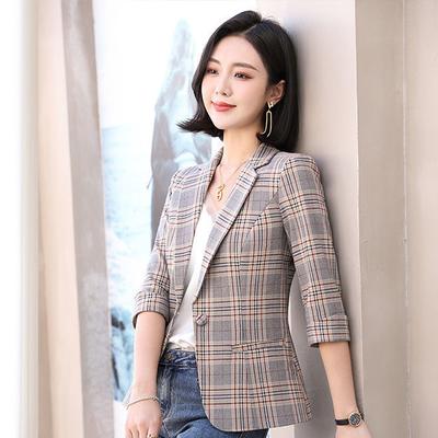 Blazer Kadın Moda Mizaç Profesyonel Ince Zarif Uzun Kollu Giyim Chic Ofis Giyim Yeni Sonbahar Tops