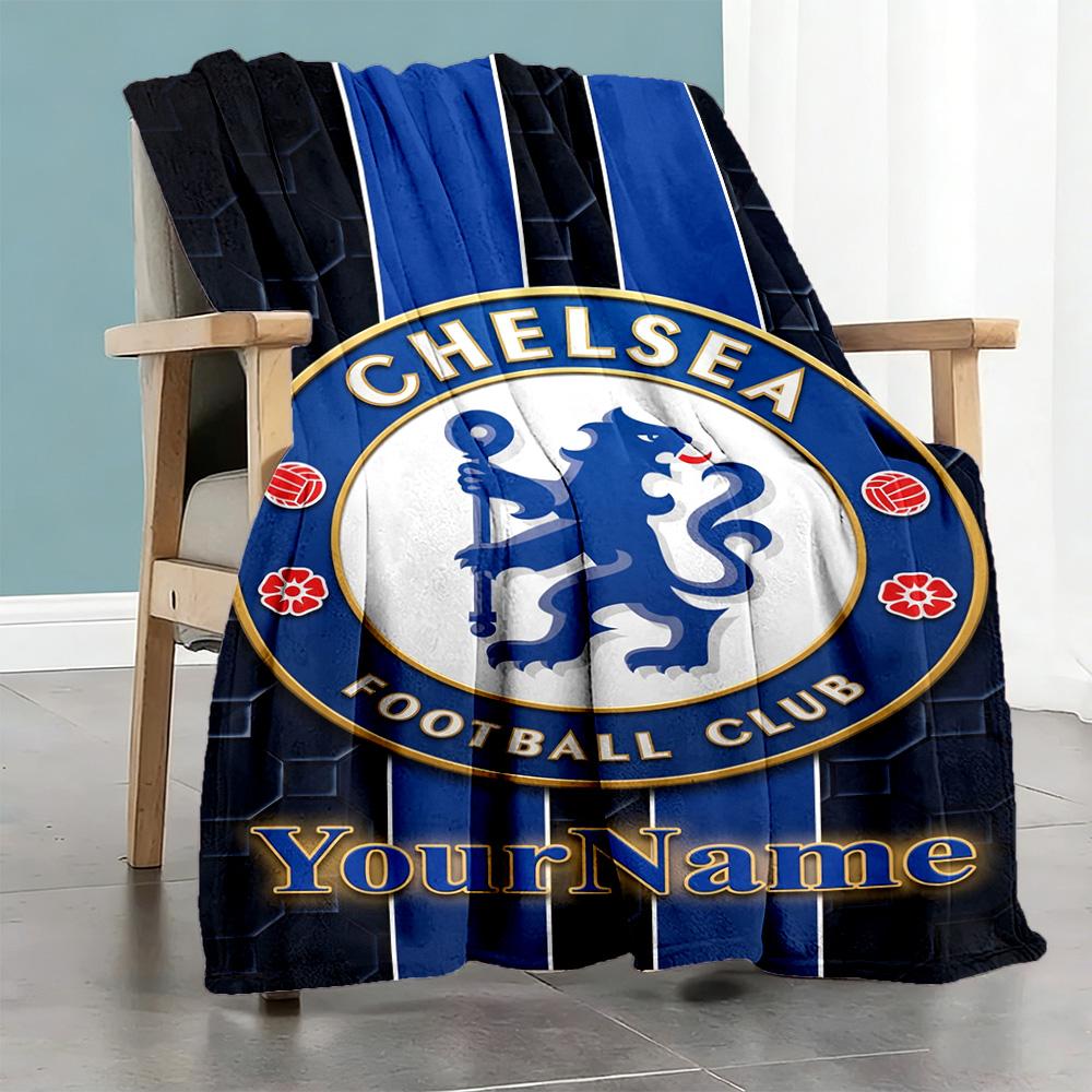 Chelsea Personalized Name Blanket Cozy Personalized Blanket Comfortable for Home Decor Office Chair Picnics Bed All-Season Use