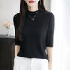 All-Season Women's 50% Wool 50% Silk Sweater | Lightweight Warm Blend Pullover | Luxury Cashmere Silk Knitwear