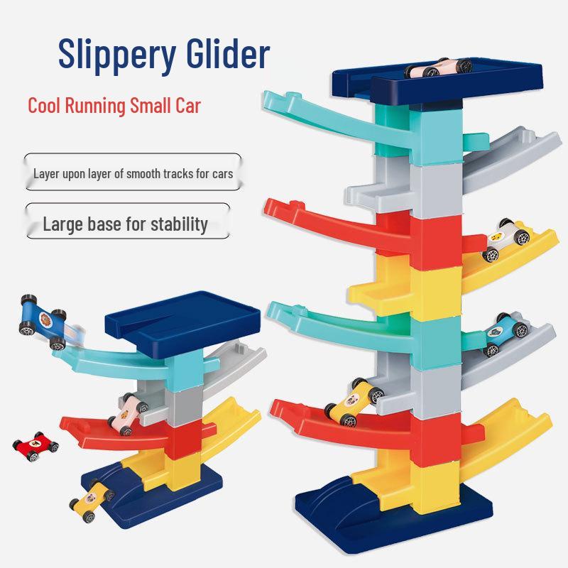 Children's Multi-layer Track & Inertial Car Building Set