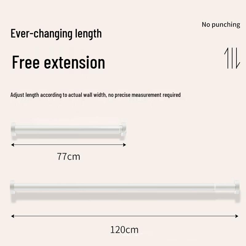 JNL N86209 Punch-Free Folding Room Divider Door Curtain
