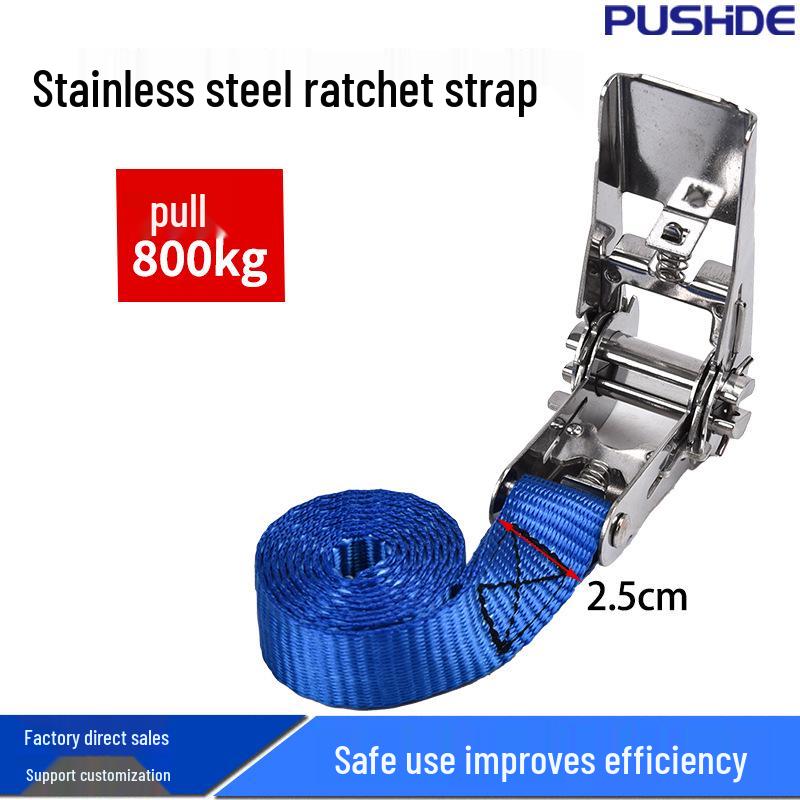 

304 Stainless Steel Ratchet Strap Motorcycle and Car Cargo Tie Down