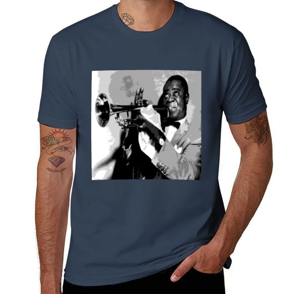 Satchmo Tshirt Retro Style Print Casual Top