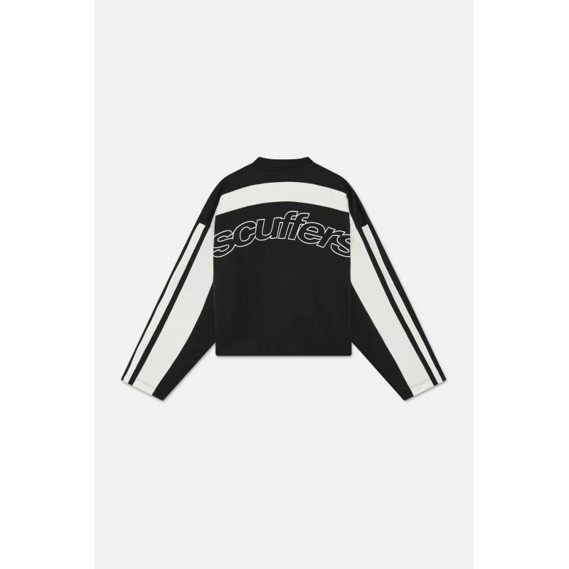 Unisex Vintage Striped Long Sleeve T-Shirt Loose Fit Round Neck Casual Top Men Women