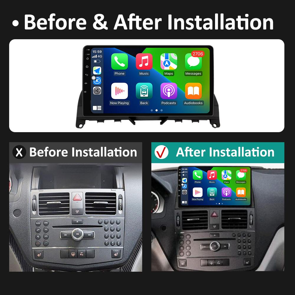 Pentru Mercedes Benz C Class3 W204 S204 2006 2007 2008 2009 2010 2011 Sistem Inteligent Android 14 Bluetooth Ventilator de Răcire GPS Navi