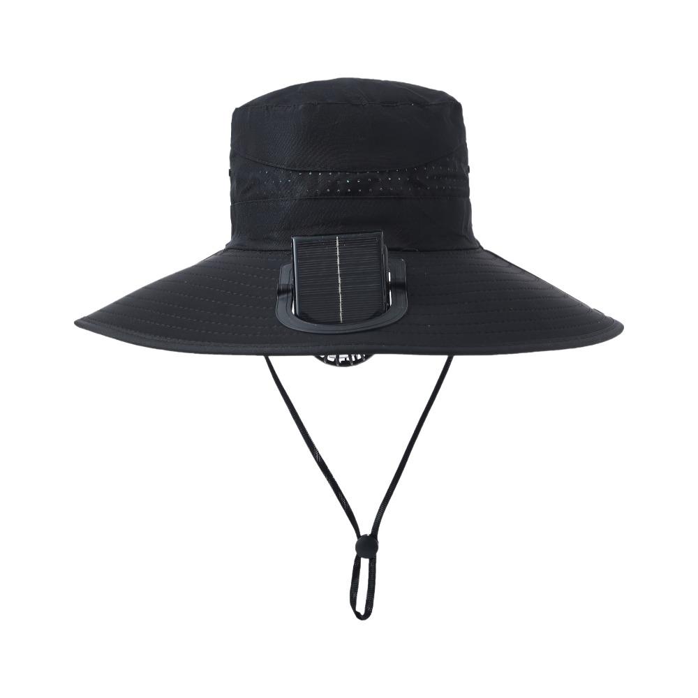 New Wide Brim Solar Fan Hat Sun Protection UPF50+ Sunshade Cap Breathable Summer Fishing Beach Hat for Outdoor Fishing