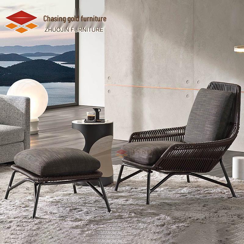 Rattan Patio and Garden Sofa Chair Set - 3-Piece Outdoor Furniture Combination