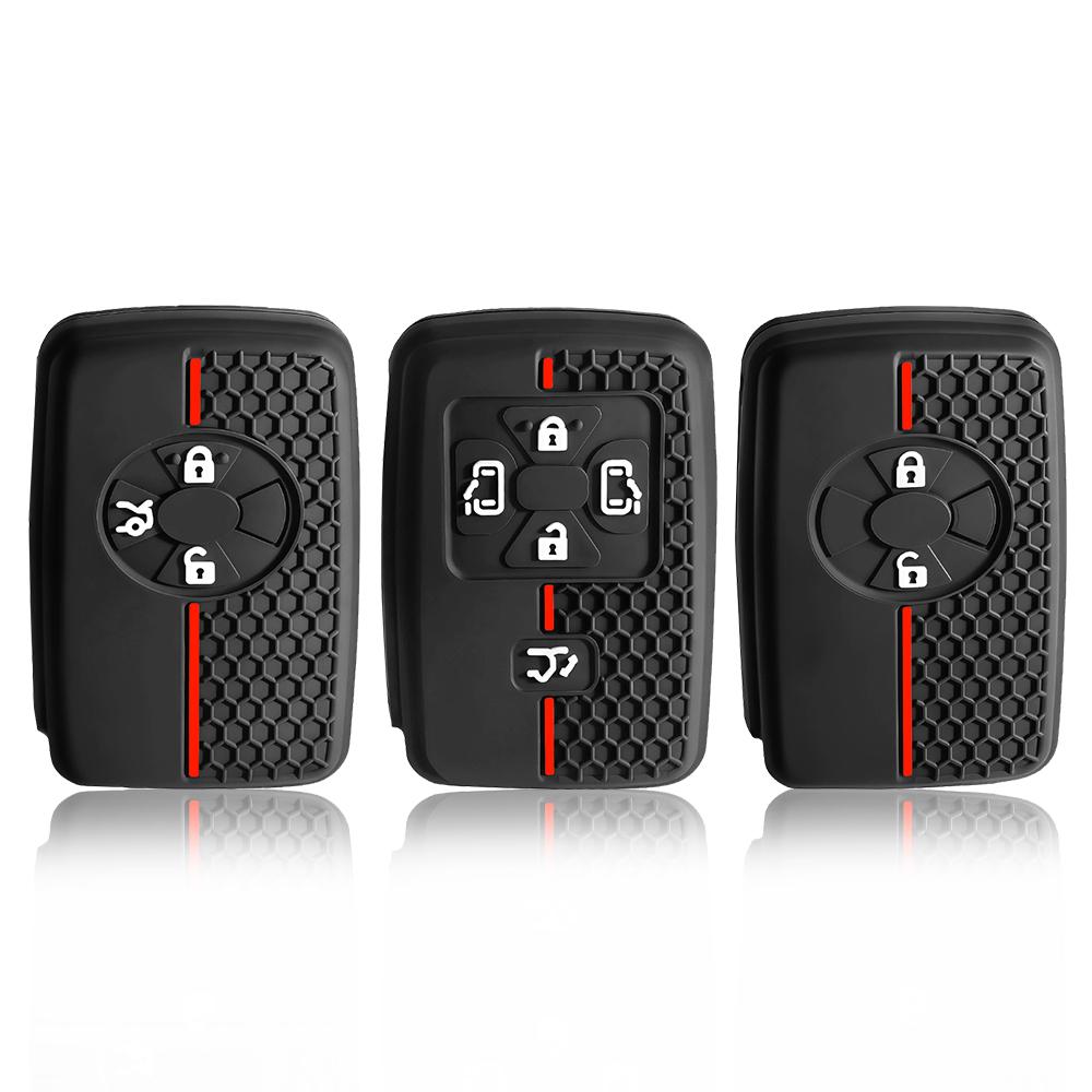 Silicone Car Key Case For Toyota Rav4 2008 Premio Auris Rukus Vanguard Estima Alphard Vellfire Cover Remote Fob Shell Key Holder