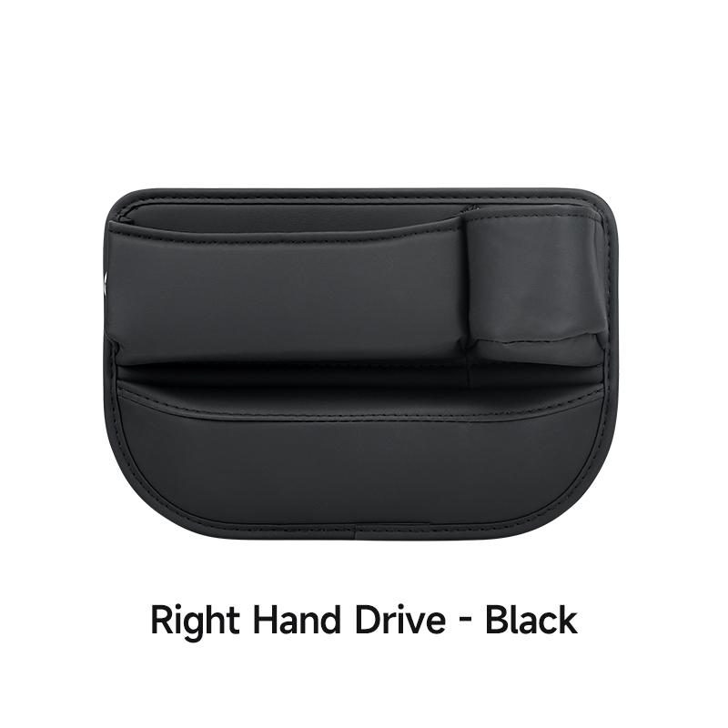 

PU Leather Car Seat Gap Water Cup Holder Crevice Side Storage Box Driver Front Auto Seat Gap Filler Organizer Storage Universal чорний