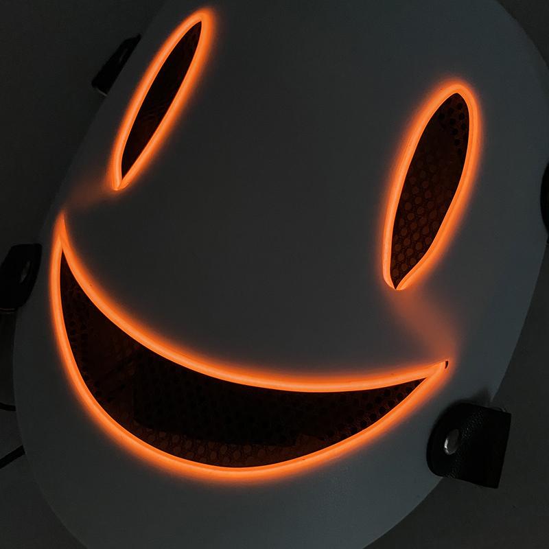 LED High Rise Invasion Mask Cosplay High Rise Invasion Anime Costume Accessories Mask Luminous Flashing Mask for Halloween Props