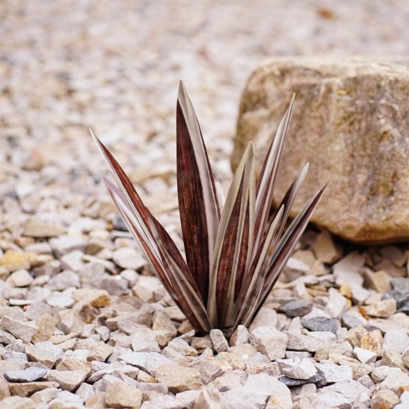 Agave Garden Decorations for Outdoor Yard Stake Hand Painted Tequila Sculpture