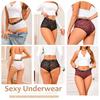 FINETOO 3Pcs/Set Mid-Waist Underpants Lace Boxer Briefs For Women Sexy Transparent Underwears Comfortable Soft Panties S-XL Size