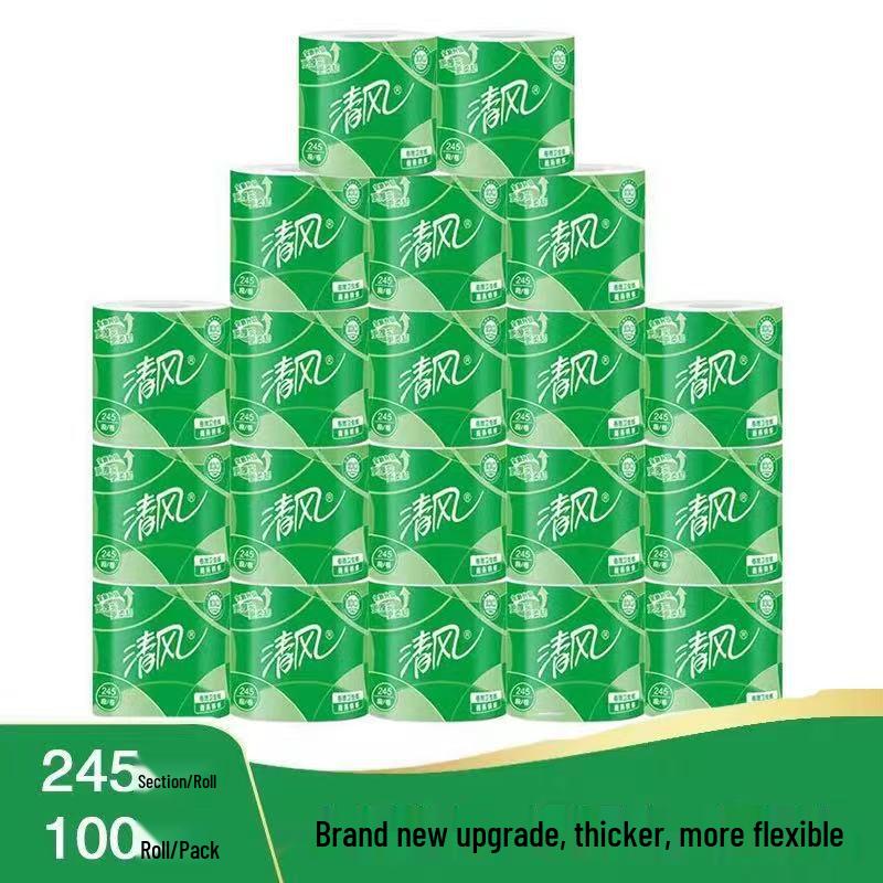 Gentle Breeze Toilet Paper, 3-ply, 100 Rolls, 245 Sheets per Roll.