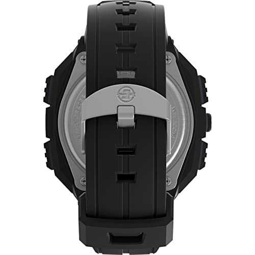 Timex Men's Expedition Shock XL Vibrating Alarm 50mm Watch, Black/Positive, Chronograph.