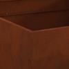 Fire Pit Brown 80 X 80 X 43 Cm Weatherproof Steel