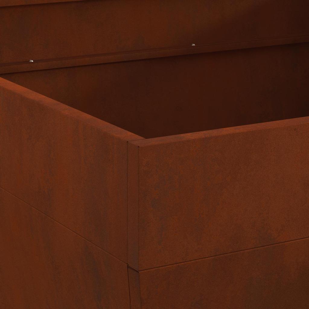 Fire Pit Brown 80 X 80 X 43 Cm Weatherproof Steel