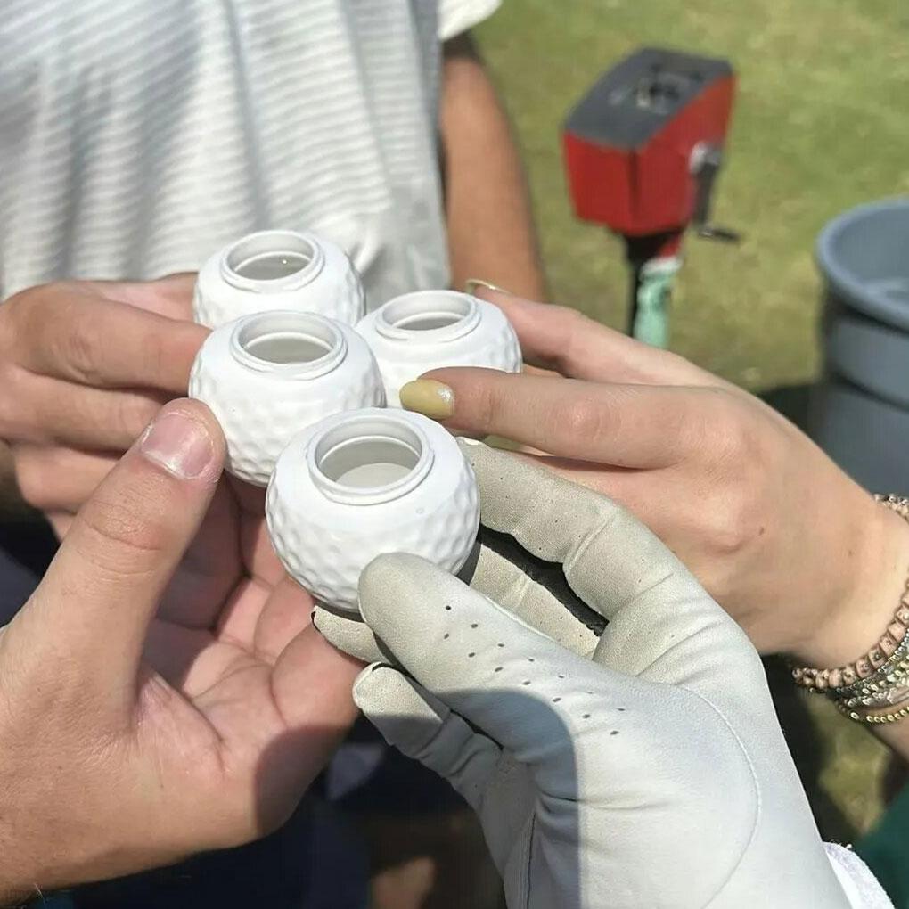 ABS Golf Style Creative Glass Gift For Golf Enthusiasts Golf Ball Glass With Lid Creative Golf Glass