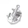 Sølv ankerbrosjemerke Smykker Herre Dame Pin Medal Lapel Pin Metall Corsage Brudgommensdrakt Formell tilbehør