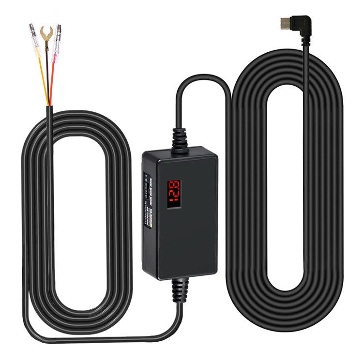 Caricabatteria per auto a tensione regolabile con dash cam time-lapse e display digitale