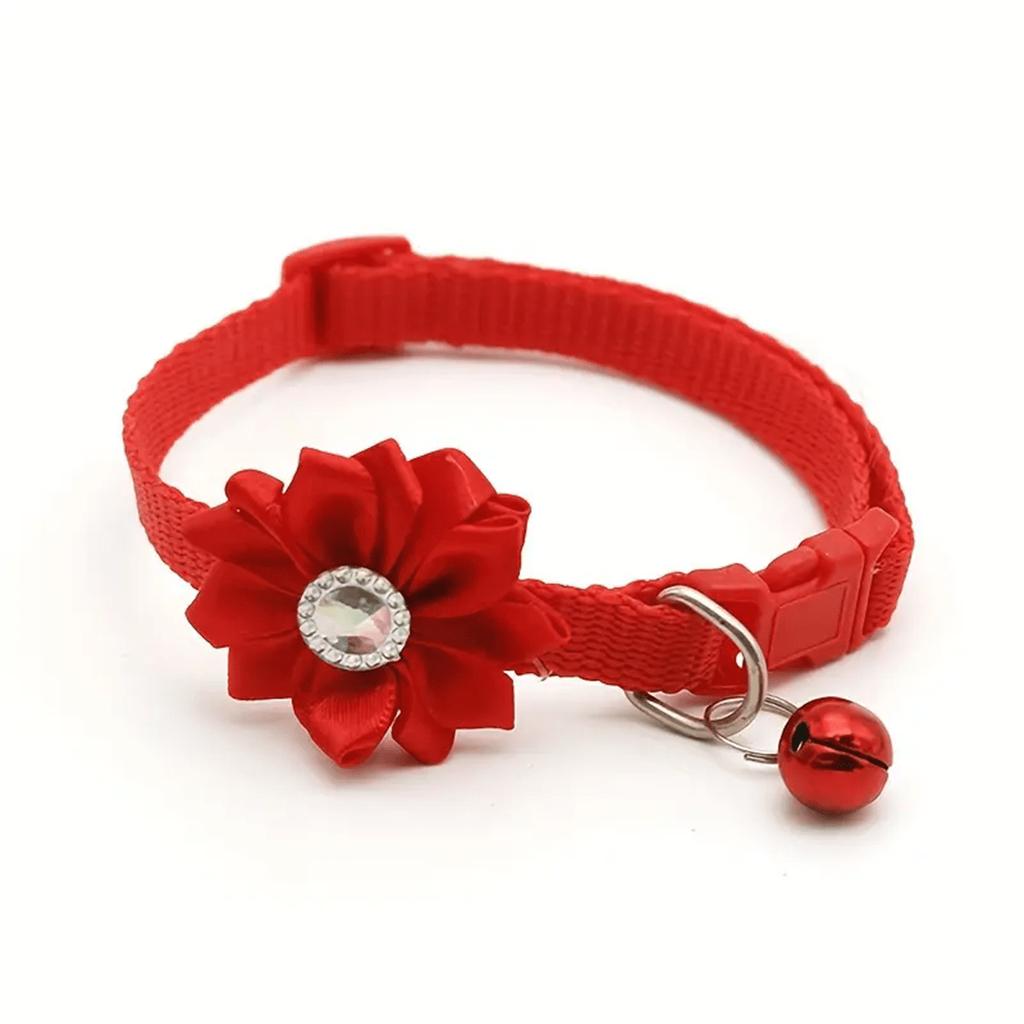 1pcs Adjustable Flower Dog Collar For Small, Medium, And Large Dogs And Cats - Stylish And Comfortable Pet Accessory