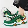 Harajuku Style Fashion Cartoon Sneakers for Men Breathable Leather Low Sneakers Men Platform Sneakers Casual Zapatillas Hombre