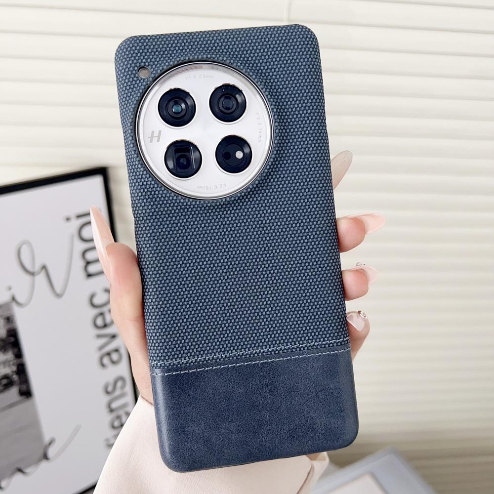 Luxury Ordinary Leather Splicing Soft Phone Case For OnePlus 13 12 11 R Ace 3Pro 5 2 Half Border Matte Nonslip Shockproof Cover
