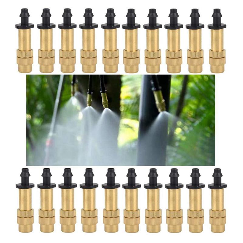 90Pcs Watering Nozzle Adjustable Copper Irrigation Water Fog Sprinkler Head Mini Misting Greenhouse Accessories-B61B