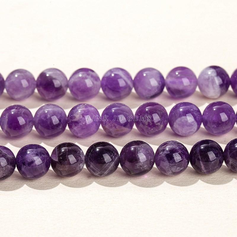 Natural Dark Purple Dream Amethysts Beads Loose Spacer 4 6 8 10 12mm Healing Stone For Jewelry Making Diy Bracelet Accessory
