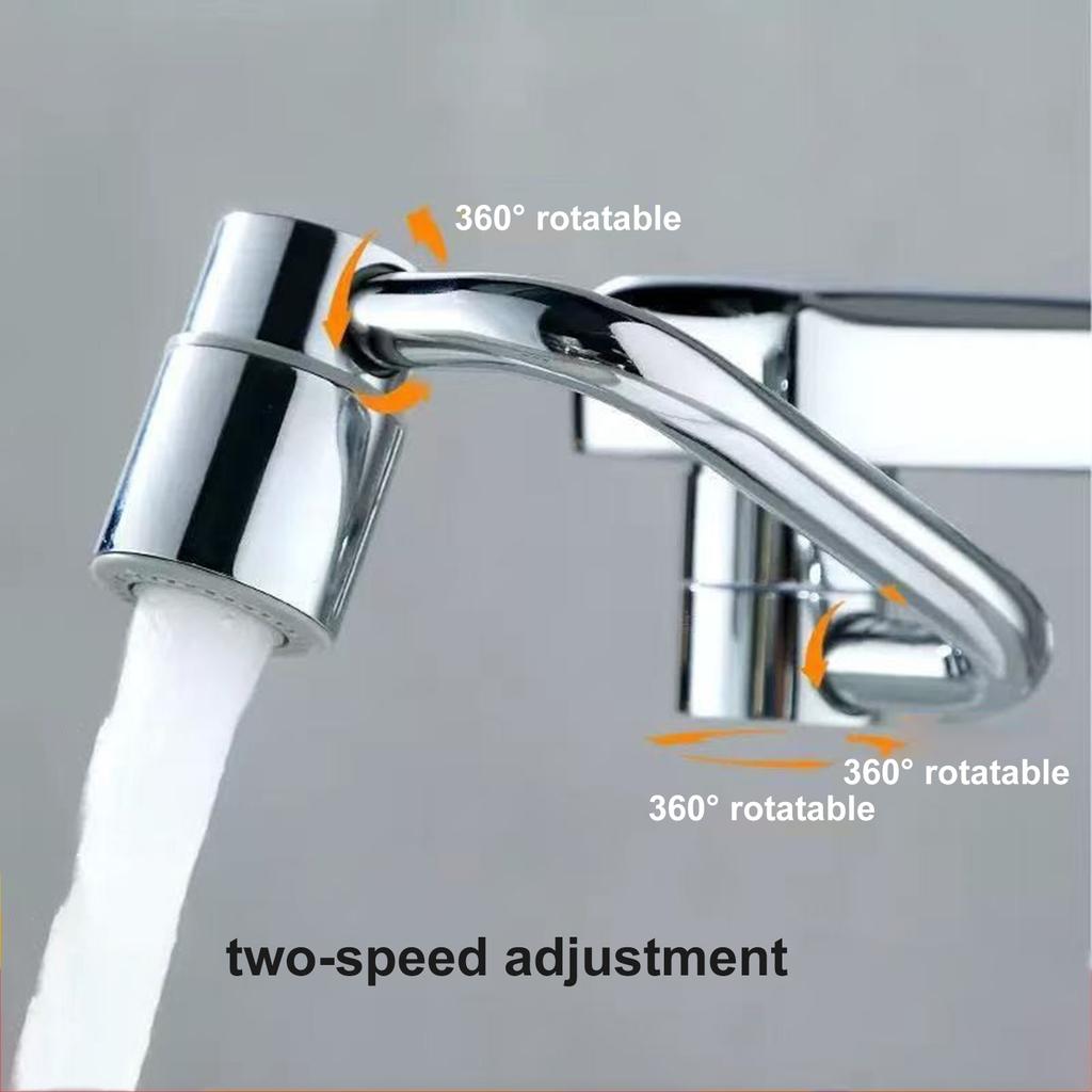 Rotatable Faucet Aerator, 1080° Swivel U Shaped Faucet Extender, Universal Sink Faucet With 2 Spray Modes For Bathroom Sink And Kitchen