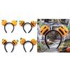 Kids Halloween Pumpkin Party Headwear Hair Hoop Soft Fluffy Fabric Headband DIY Decoration