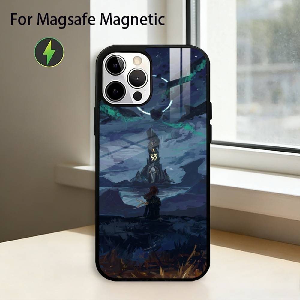 Game C-Clair Obscur E-Expedition 33 Phone Case For iPhone17,16,15,14,13,12,11 Plus,Pro Magnetic For Magsafe Wireless Charging