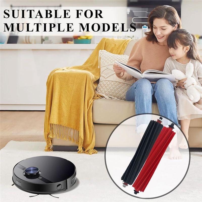 ABUL-Double Roller Brush For Roborock S8 Maxv Ultra G20s Robot Vacuum Replaceable Accessories Washable Main Brush