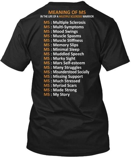 Рассеянный Склероз Акроним 2236124 Значение MS В Футболке Сделано США S До 5XL 4XL