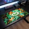 VfL Wolfsburg FC Themenmuster Mauspads, Fußball Logo Design XXL Gaming Schreibtischmatte Rutschfeste Computer-Mauspad