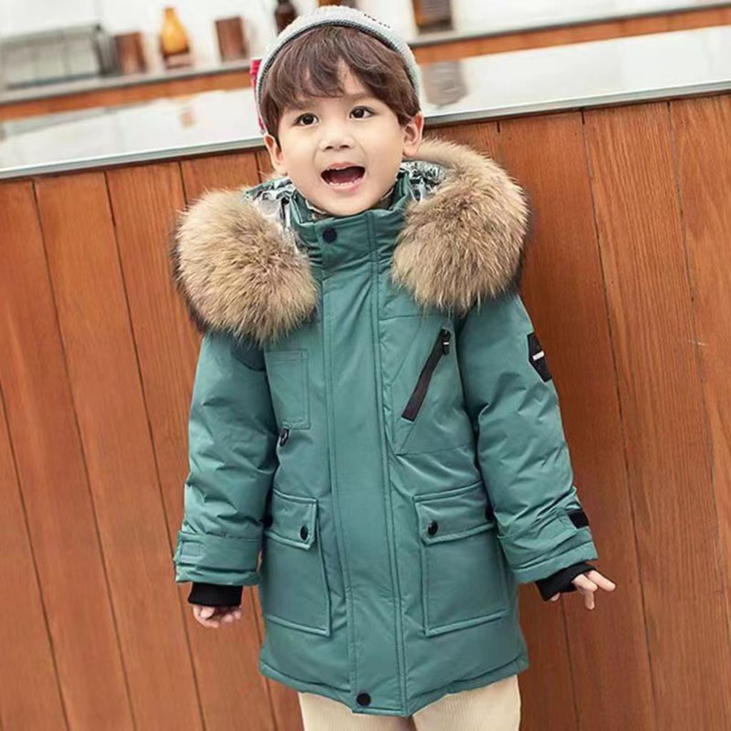 Children's Clothing, Boys' Cotton Jacket, Down Cotton Winter Clothing, Middle-aged and Older Children's Cotton Jacket, Thick and Warm Cotton Jacket