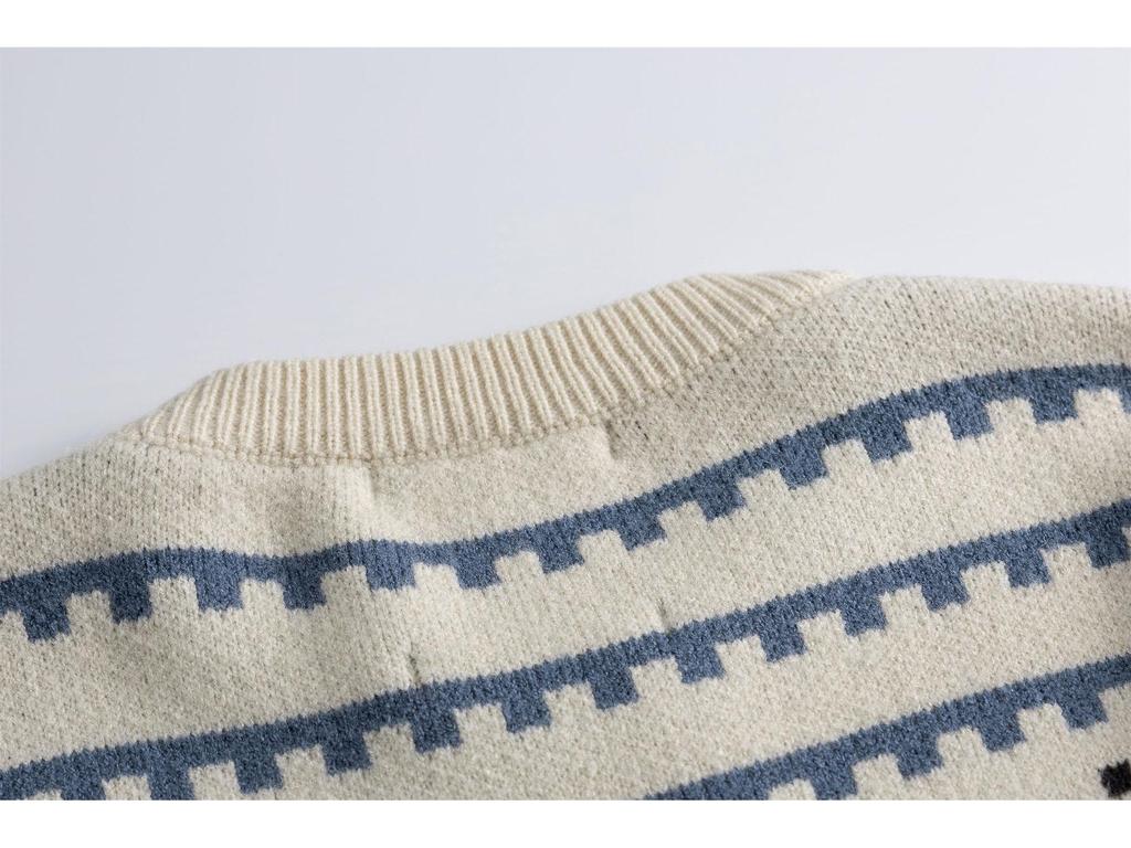 Men's Ethnic Style Jacquard Sweater – Trendy Japanese Knitwear for Autumn/Winter