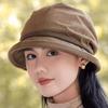 Solid Color Winter Fisherman Hat Warmer Anti-cold Bucket Hat Gifts Corduroy Pullover Cap  Shopping