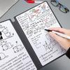 Reusable A4 Whiteboard Notebook With Whiteboard Pen Leather Erasable Whiteboard Draft Stationery With Erasing Cloth Memo Pad
