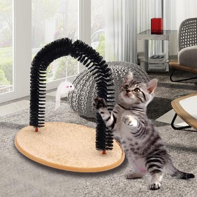 Kattenspeelgoed voor Zelfvermaak en Verveling, Kattenbogen, Krabpaal, Krabplank voor Katten, Niet-afschilferende Massageborstel, Huisdierbenodigdheden
