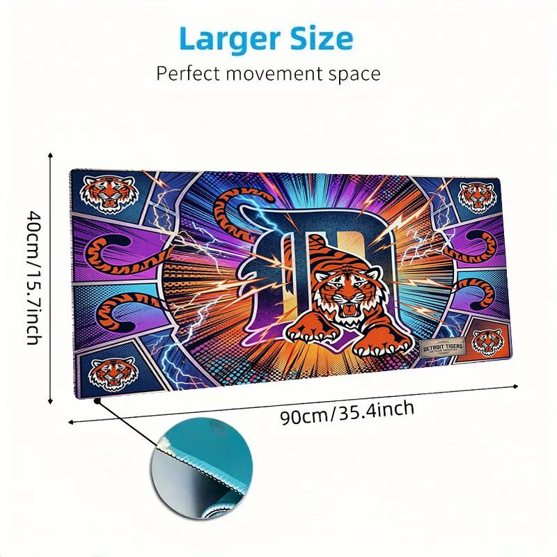 Detroit Tigers Color Mouse Pad Large Gaming Table Cushion Non-slip Laptop Tablet Big Mousepad XXL Mat Mini PC Playmat With Lock edge