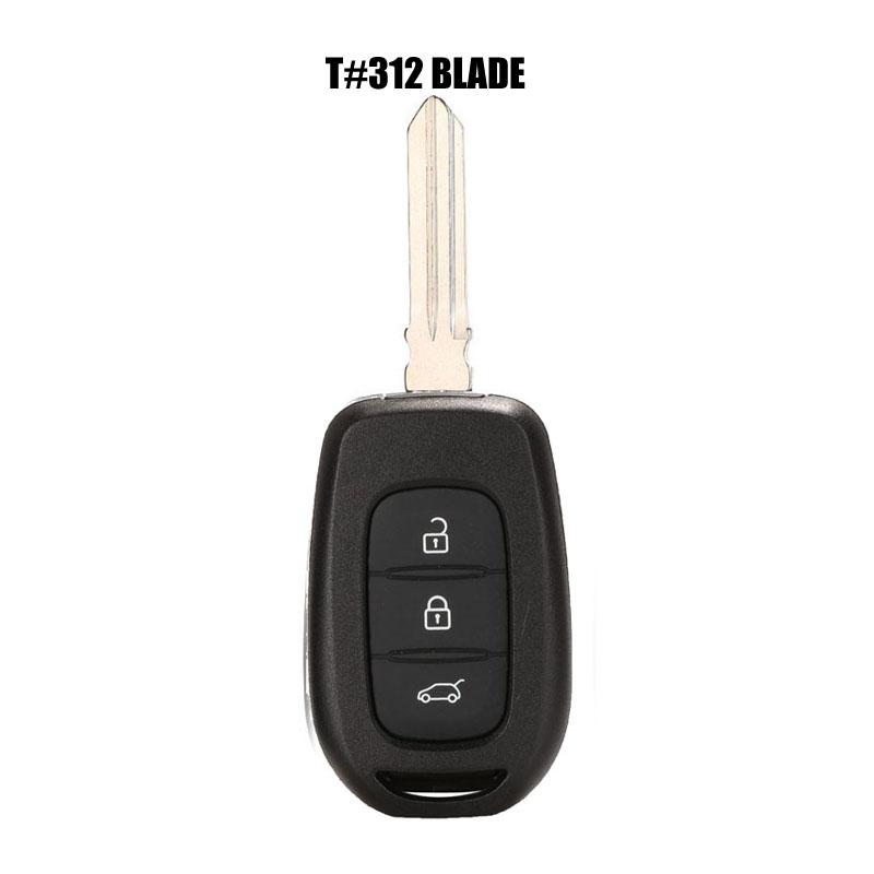 

jingyuqin 3 кнопки дистанционного ключа автомобиля оболочки для Renault Sandero Dacia Logan Lodgy Dokker Duster 2016 истинно голубой