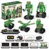 441Pcs Remote Control 5-In-1 Transforming Robot Building Blocks Set Desktop Ornament Model Assembly Toy Kids Birthday Gift