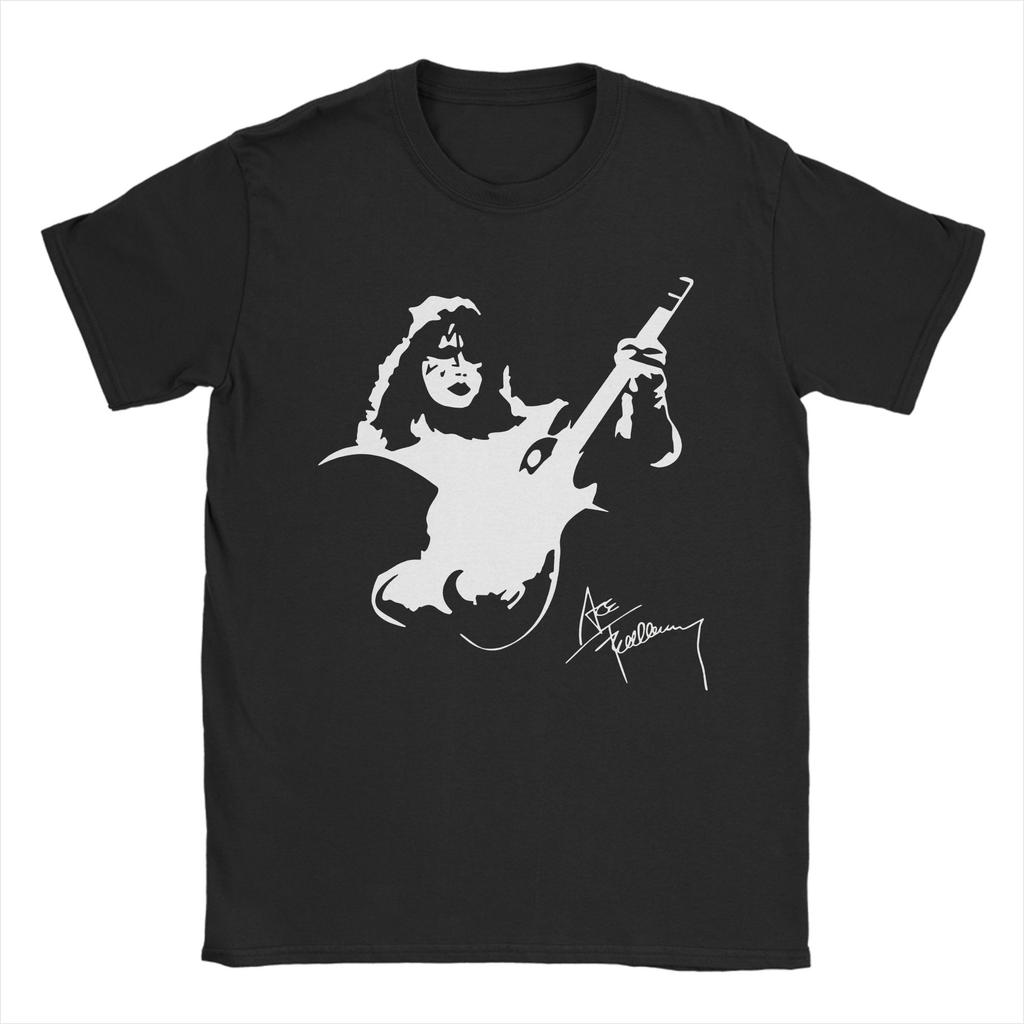 Rip Ace Frehley The Spaceman 1951-2025 kiss band Apparel Men Women T Shirt 100% Cotton Tee New Arrival  T-shirt Clothing