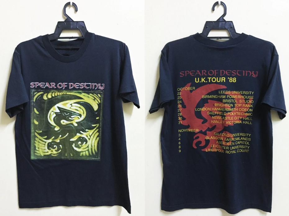 VINTAGE 80s 1988 SPEAR OF DESTINY PUNK ROCK TOUR CONCERT T-SHIRT THEATER OF HATE Unisex T-Shirt S