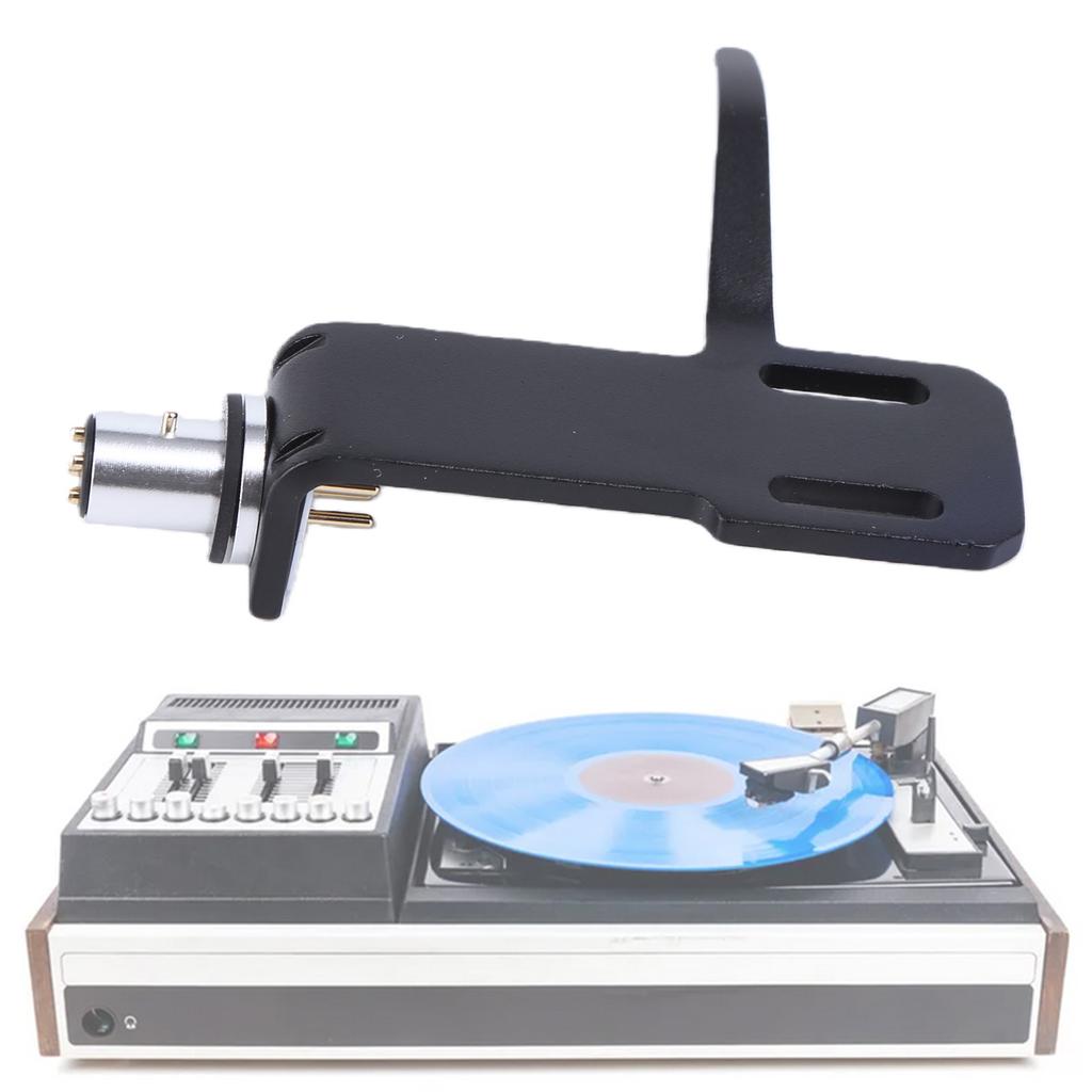 Universal Phono Headshell with 4 Lead Wires Cartridge Headshell Aluminum Alloy for LP Vinyl Pickup Record Player Phonograph