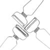 Professional Cross Vegetable Peeler for Crimping, Steel, DUKA