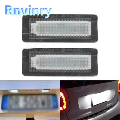 2pcs Car LED License Plate Tag Lamp For Benz Smart Fortwo Coupe Convertible 450 451 White Light LED License Plate Light