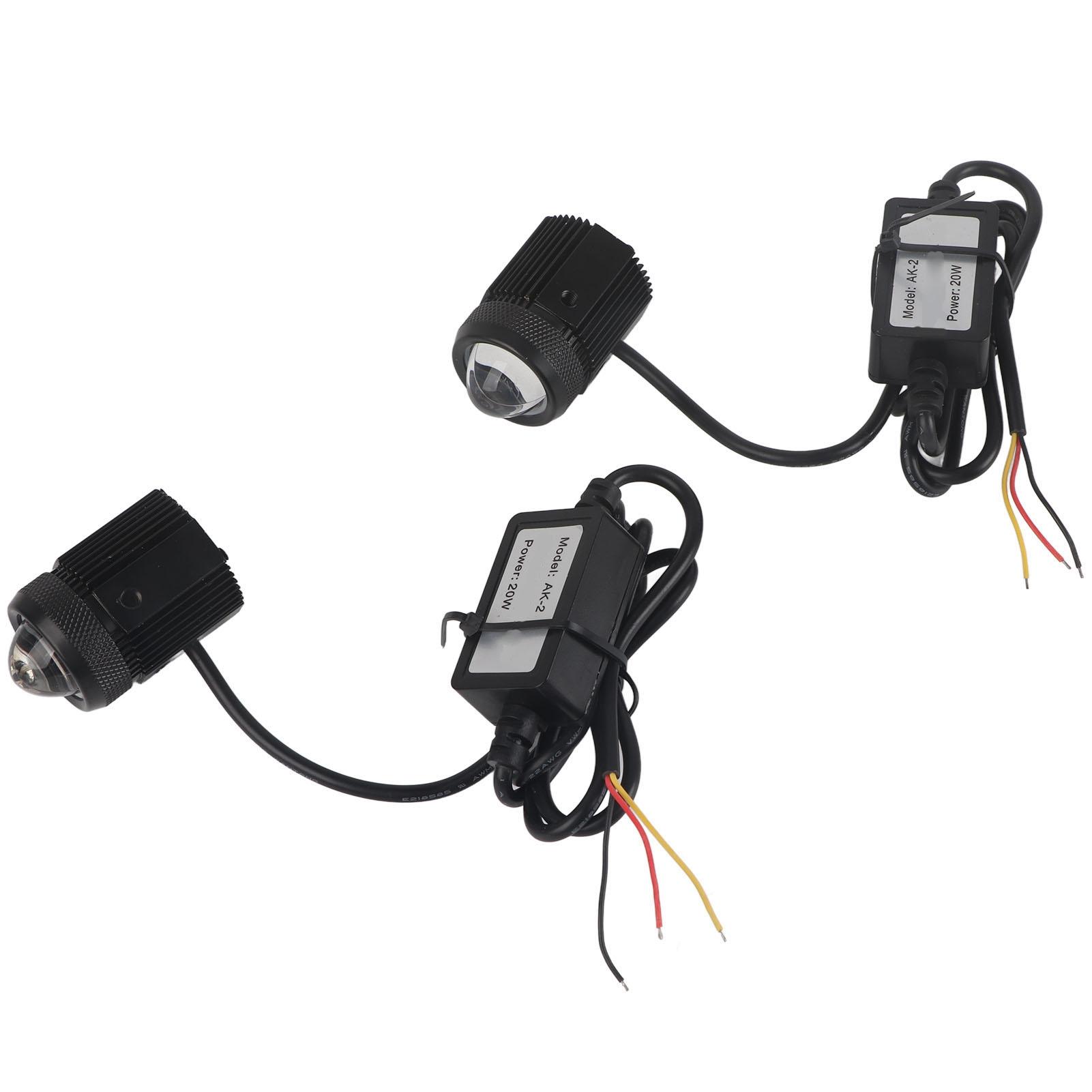 

Pair Motorcycle LED Spotlight High Low Beam Yellow White Light IP65 Waterproof Universal