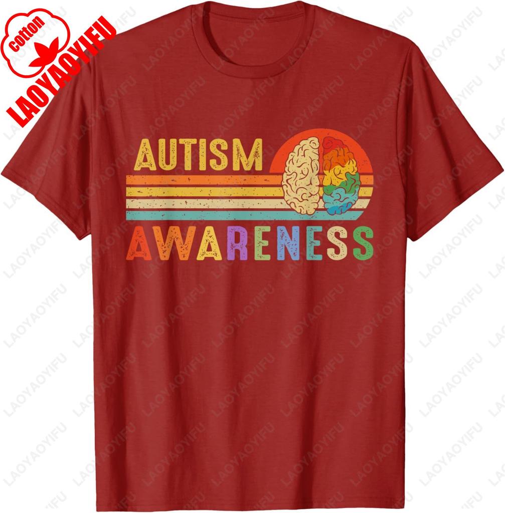 Welt Autismus Bewusstsein Neurodiversität Autistisch April Sonnenuntergang T-Shirt Sommer Baumwolle Mode T-Shirts Lässige Streetwear Mode Tops